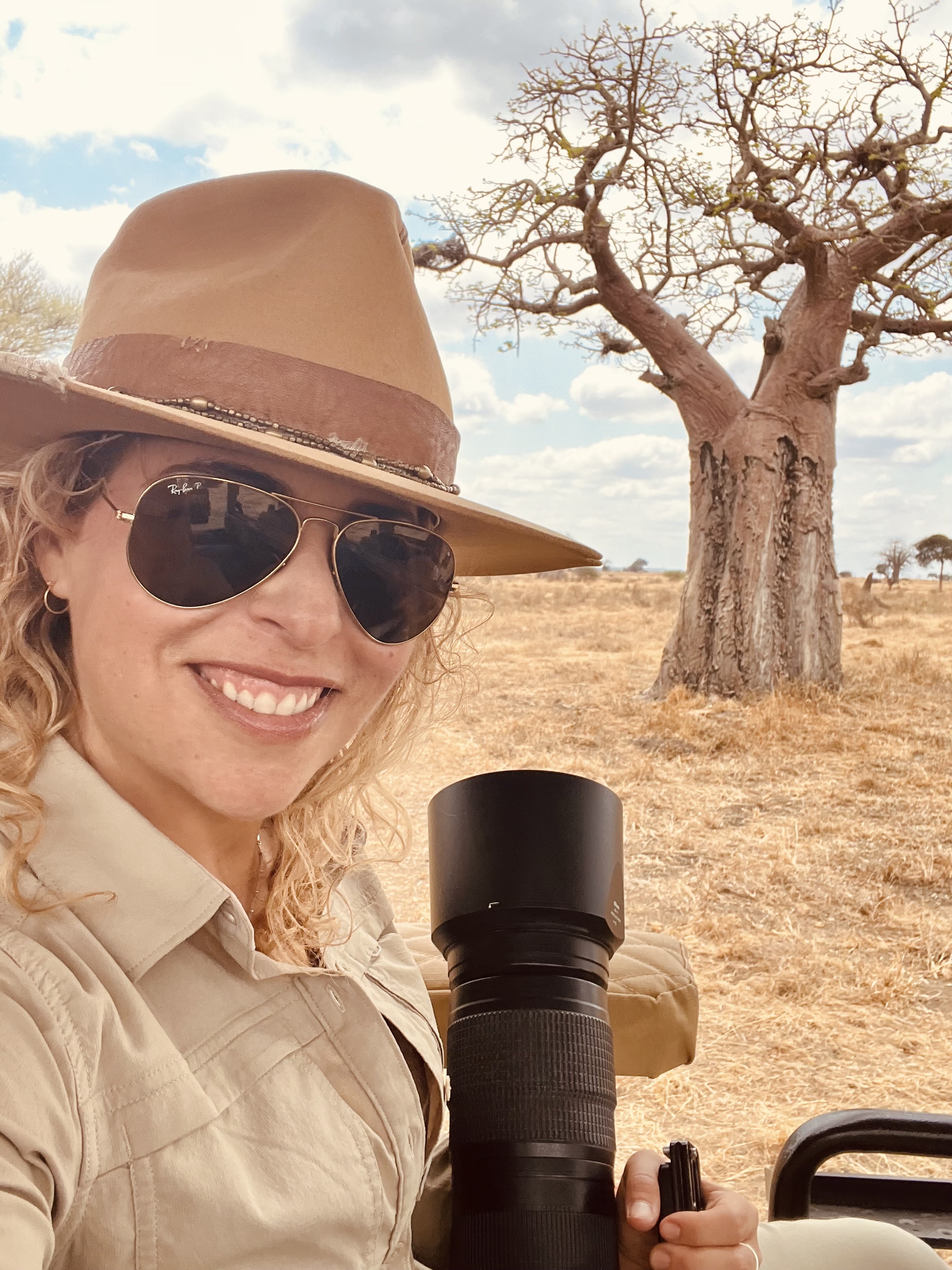 Roberta Marroquín in the field, Tanzania
